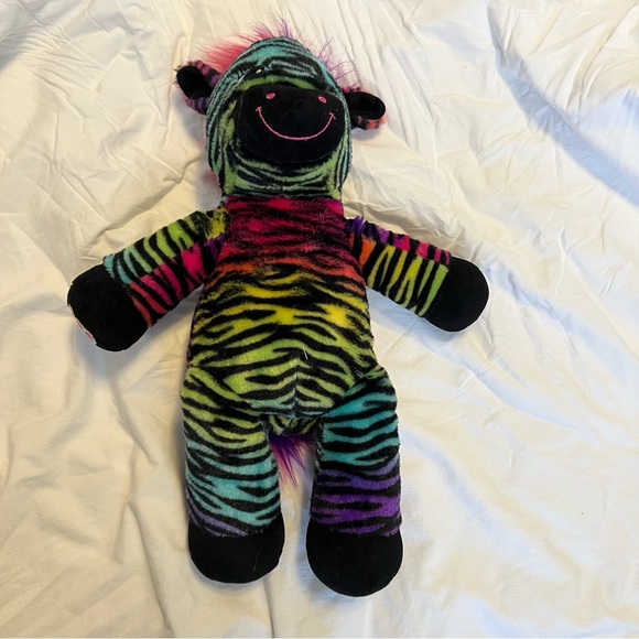 Build-A-Bear Rainbow Zebra Plush - Picture 5 of 6